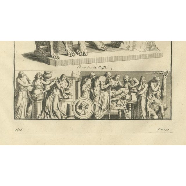 Black Bernard de Montfaucon, Meleager and the Calydonian Boar, 1721, Engraving on Paper For Sale - Image 8 of 9