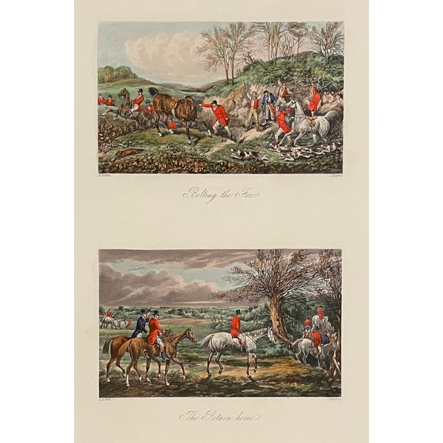 Pair of Fox Hunt Prints From Fore's Sporting Scraps For Sale - Image 4 of 7