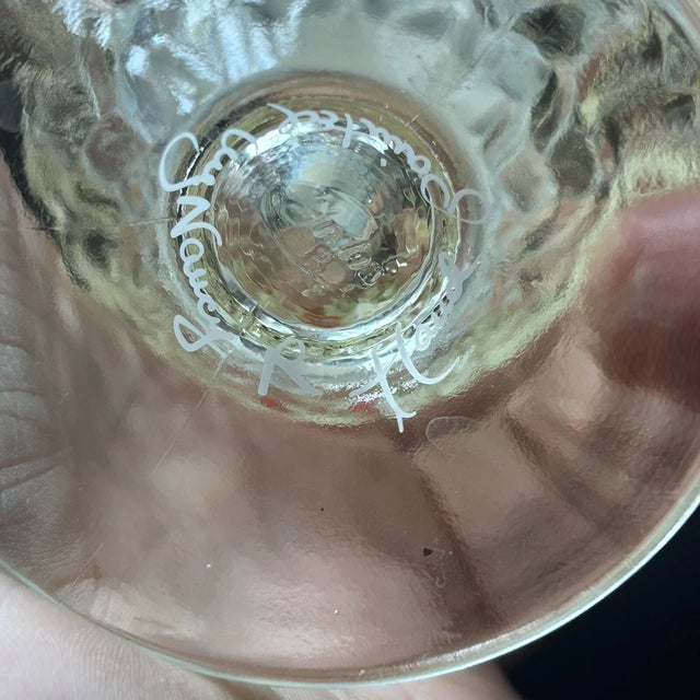 Vintage Fenton Hand Painted Opalescent Swung Pedestal Vase For Sale In Phoenix - Image 6 of 7