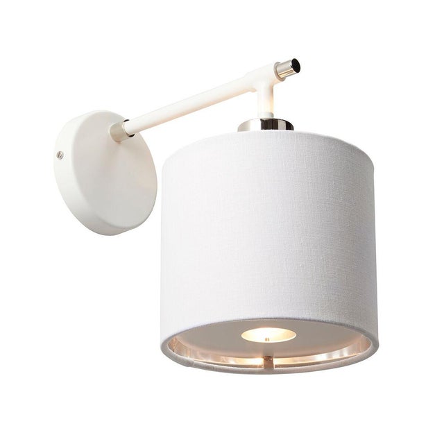 Modern Balance White/Polished Nickel Sconce For Sale - Image 3 of 3