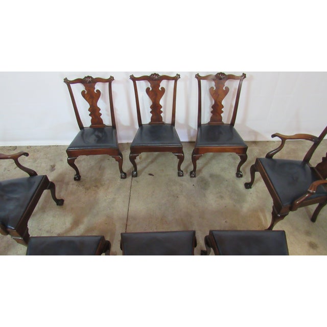 Set of 8 Vintage Kittinger Mahogany Dining Chairs with Claw Feet For Sale - Image 6 of 8