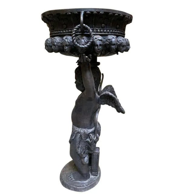 Italian Bronze Cherub Planter, 20th Century For Sale - Image 4 of 6