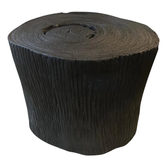 Andrianna Shamaris Large Charred Side Table For Sale