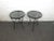 Mid 20th Century Vintage Black Metal Side Tables - a Pair For Sale - Image 5 of 5
