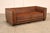 High Quality Rustic Modern Art Deco Style Brown Leather Even-Arm Sofa Mounted on Block Feet