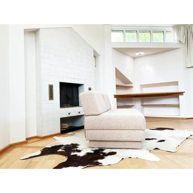 Vintage Scandinavian Convertible Sofa with Built-In Table, 1980s For Sale - Image 10 of 13