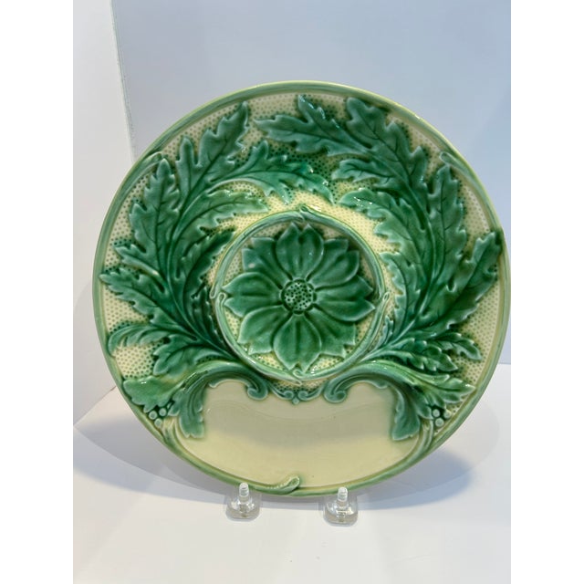 Early 20th Century Early 20th Century French Portieux Vallerysthal Majolica Seafood Plates - Set of Four For Sale - Image 5 of 7