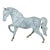 French Midcentury Bronze Horse Statue with Raised Hoof and Patina For Sale