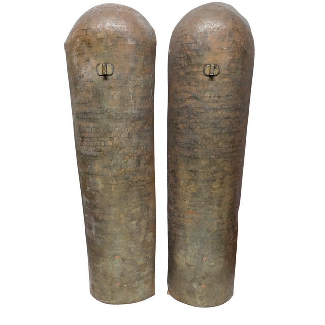 Pair of Antique Italian Hammered Metal Candle Wall Sconces For Sale - Image 4 of 4