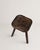 Rustic Vintage Oak Three-Legged Stool, 1950s For Sale - Image 3 of 8