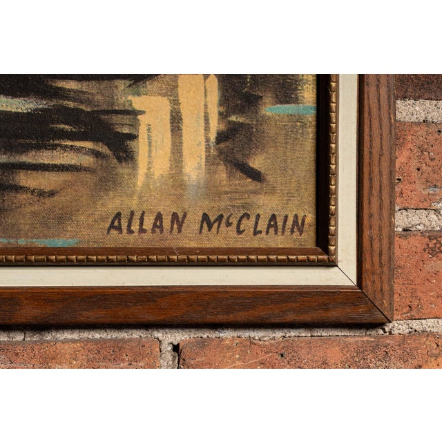 1960s Metropolitan Harbor | Framed Allan McClain Lithographic Print on Board For Sale In Chicago - Image 6 of 6