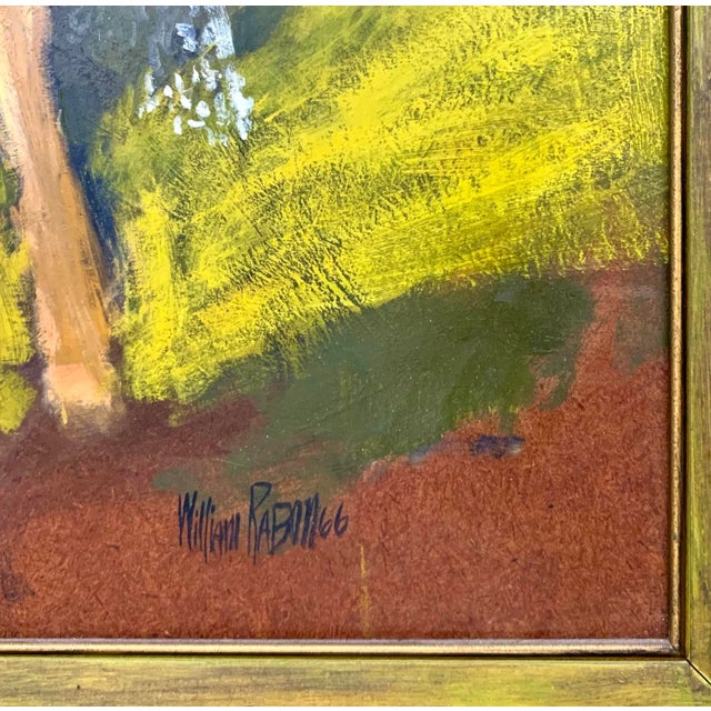 1960s Vintage Original Painting Nude Lady in Garden Oil on Canvas Signed and Dated For Sale - Image 5 of 6