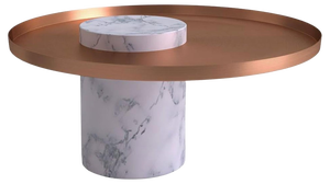 Low White Marble Guéridon by Sebastian Herkner