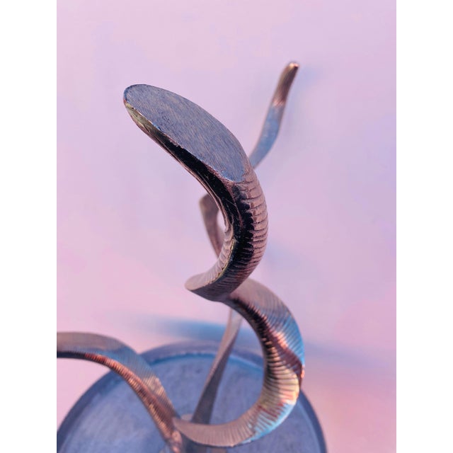 Chrome 1980s French Guéridon Sculptural Aluminum Side Tables - a Pair For Sale - Image 8 of 11