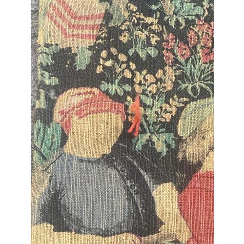 Vintage French Screen Printed by Hand Tapestry Vendanges, 1970s For Sale - Image 14 of 18