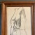 1970s abstract Nude charcoal drawing, framed and unsigned study. Measures 8x10 and 10.5x12.5 in frame.