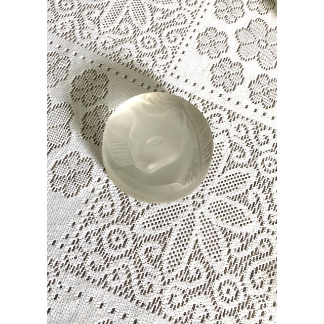 1970s Art Deco Style Glass Panther Paper Weight For Sale - Image 6 of 8