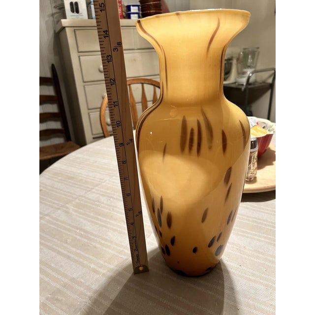 Vintage Murano Style Glass Vase For Sale - Image 6 of 7