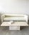 Afra & Tobia Scarpa Vintage 80s Postmodern Off White Boucle Bolster Sofa For Sale - Image 4 of 10