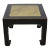 Marble Top Square and Distressed Black Vintage Accent or Side Table or Coffee Table, 18"h For Sale