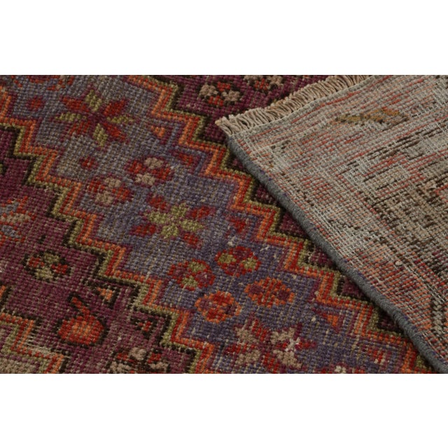 Textile 1960s Vintage Samarkand Style Rug With Geometric Patterns For Sale - Image 7 of 7