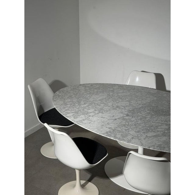Oval Tulip Dining Table and Swivel Chairs by Rudi Bonzanini, Italy, 1960s, Set of 7 For Sale - Image 3 of 13