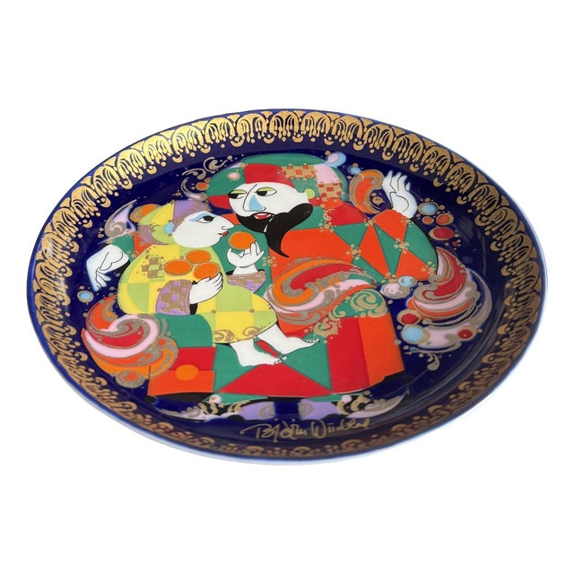 Aladdin Meets the Wizard Collector's Plate by Bjørn Wiinblad for Rosenthal, Germany, 1970s For Sale