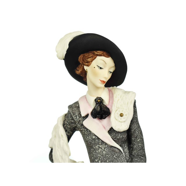 1987 Giuseppe Armani Lady With Poodle Signed Sculpture Florence Italian Figurine For Sale - Image 6 of 12