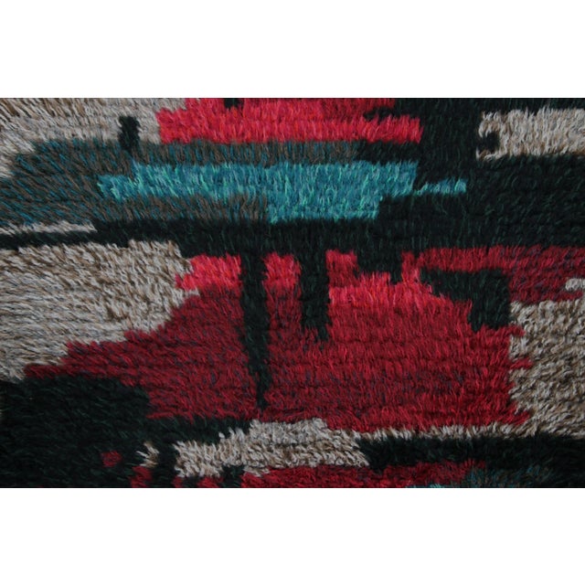 Mid-Century Modern Vintage Swedish Rya Rug With Polychromatic Abstract Pattern - Rug & Kilim For Sale - Image 3 of 7