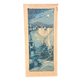 Schmidt, Marine in Moonlight, 1903, Chromolithograph For Sale