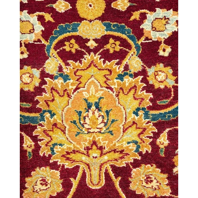 Traditional Mogul Collection Hand-Knotted Area Rug - Red 8' 0" x 10' 2" For Sale - Image 3 of 9