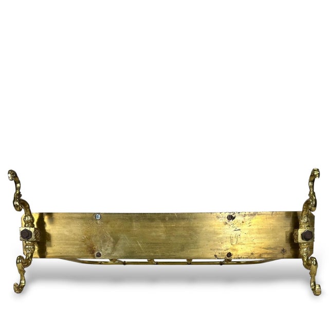 Neoclassical Brass Magazine Rack, Attributed to Maison Jansen, C. 1940 For Sale - Image 10 of 10