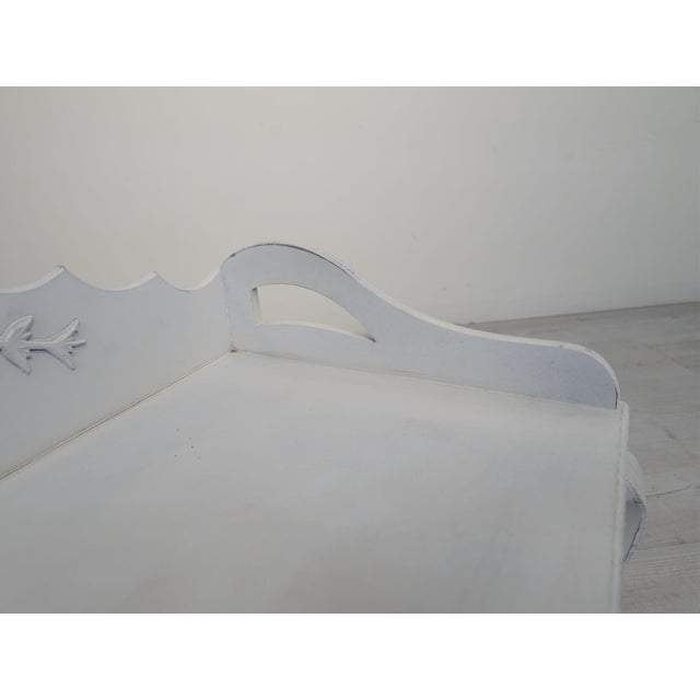 Wood French Bleached Breakfast Tray from Cauntry Corner Saran Grace For Sale - Image 7 of 17