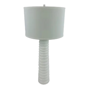 Made Goods Organic Modern Matte White Resin Kaleen Table Lamp