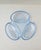 A glass scallop seashell dish with three (3) wells, circa mid to late-20th century. A great dish for entertaining. Dish is...