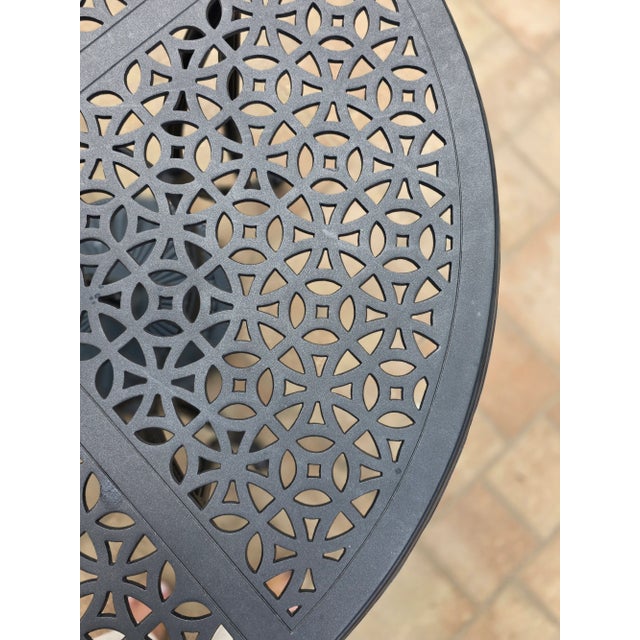 Outdoor Dining Table & Chairs W/ Cushions For Sale - Image 4 of 11