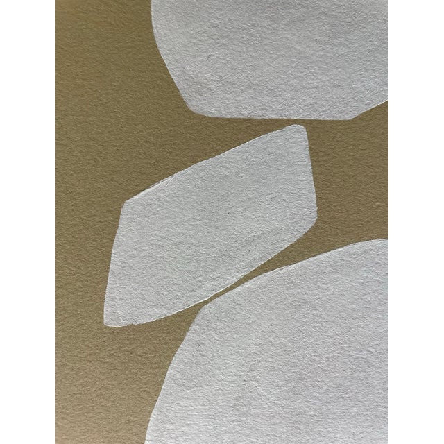 Contemporary 2026 "Angelo" Abstract Minimalist Painting Cotton Paper by Artist r.k. Red For Sale - Image 3 of 4