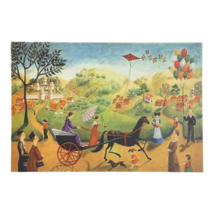Town Scene, Unknown Artist Lithograph, Signed and Numbered in Pencil