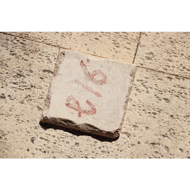 Ceramic Antique 18th Century Blue and White Portuguese Tile Depicting Medieval Houses by the River For Sale - Image 7 of 7