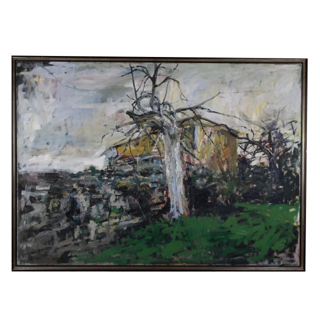Eugeniusz Wisniewski, Landschaft, Oil on Canvas, 1990s For Sale - Image 5 of 5
