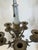 French Vintage Brass and Marble Candelabra Pair of Lamps With Rotating Ball For Sale - Image 3 of 8