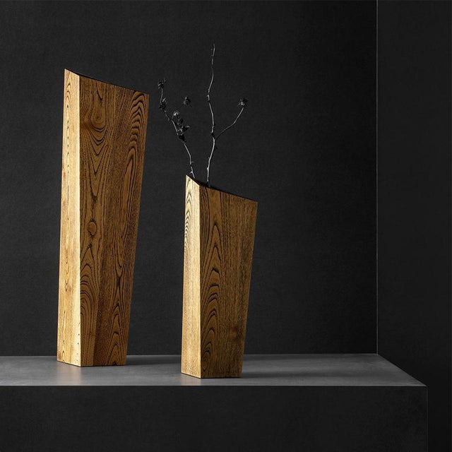 White Ash Nun Vases by Matthias Scherzinger, Set of 2 For Sale - Image 9 of 18