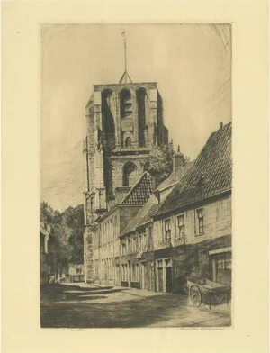 Hans van Dokkum, Oldehove, Leeuwarden, Etching