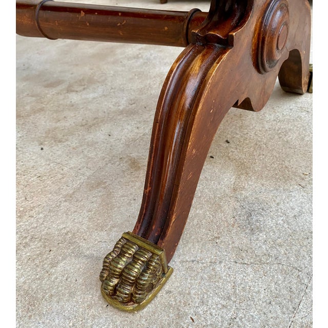 Mid-Century Modern Convertible Dining Table with Bronze Claw Legs, 1950s For Sale - Image 14 of 18
