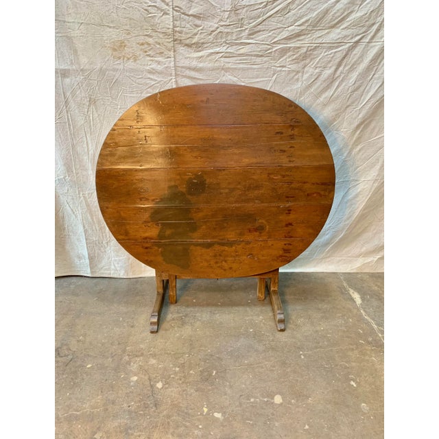 19th Century French Walnut Wine Tasting Table For Sale - Image 9 of 12