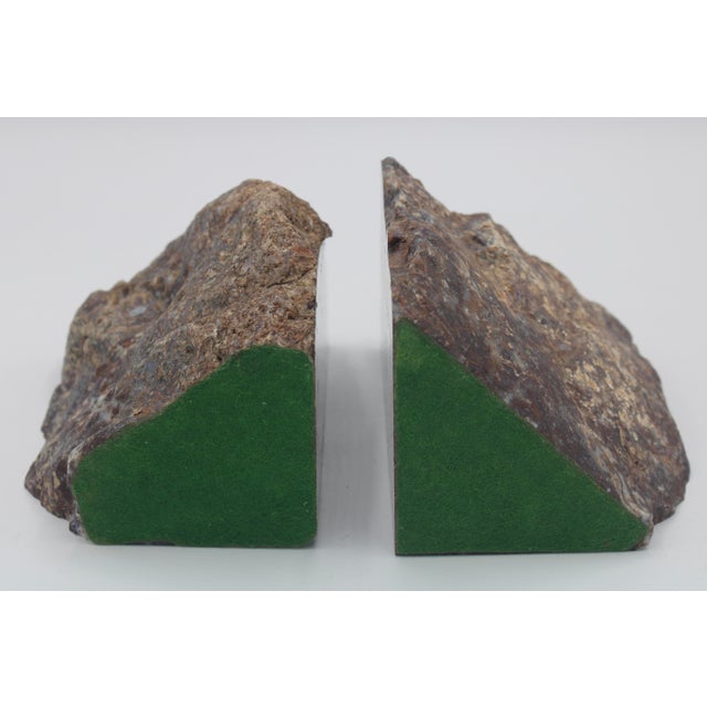 Stone Mid Century Modern Agate Bookends For Sale - Image 7 of 8