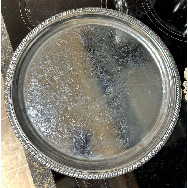 Transparent Mid 19th Century Edinburgh Crystal Ships Decanter With 6 Glasses and Silver Tray For Sale - Image 8 of 12