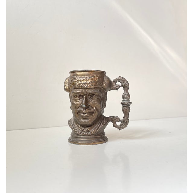 Brown Antique Admiral Bust Pencil Holder in Metal, 1890s For Sale - Image 8 of 8