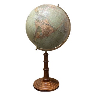 Vintage German Table Globe by Paul Räth & Dr A Krause, Leipzig, 1920s For Sale