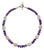 Ajd 17 Inch White Freshwater Pearl and Sparkling Amethyst Necklace For Sale